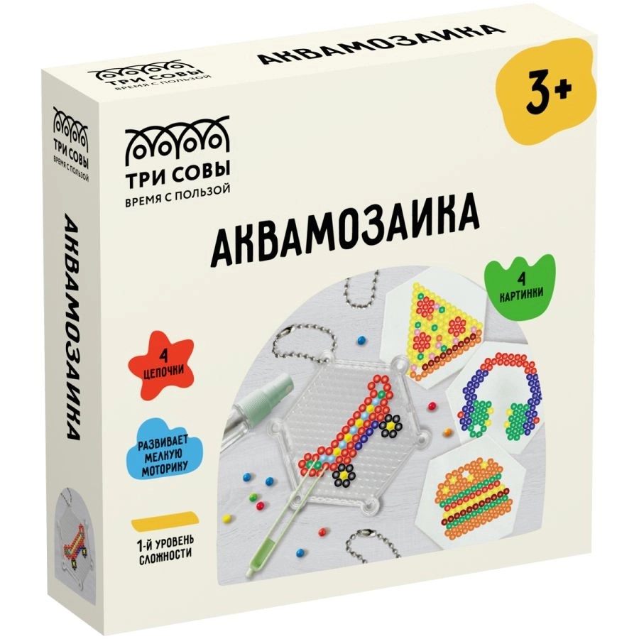 картинка Аквамозаика, 12*12 см, "Главный герой", Три совы, AQB_54288 от магазина Альфанит в Кунгуре