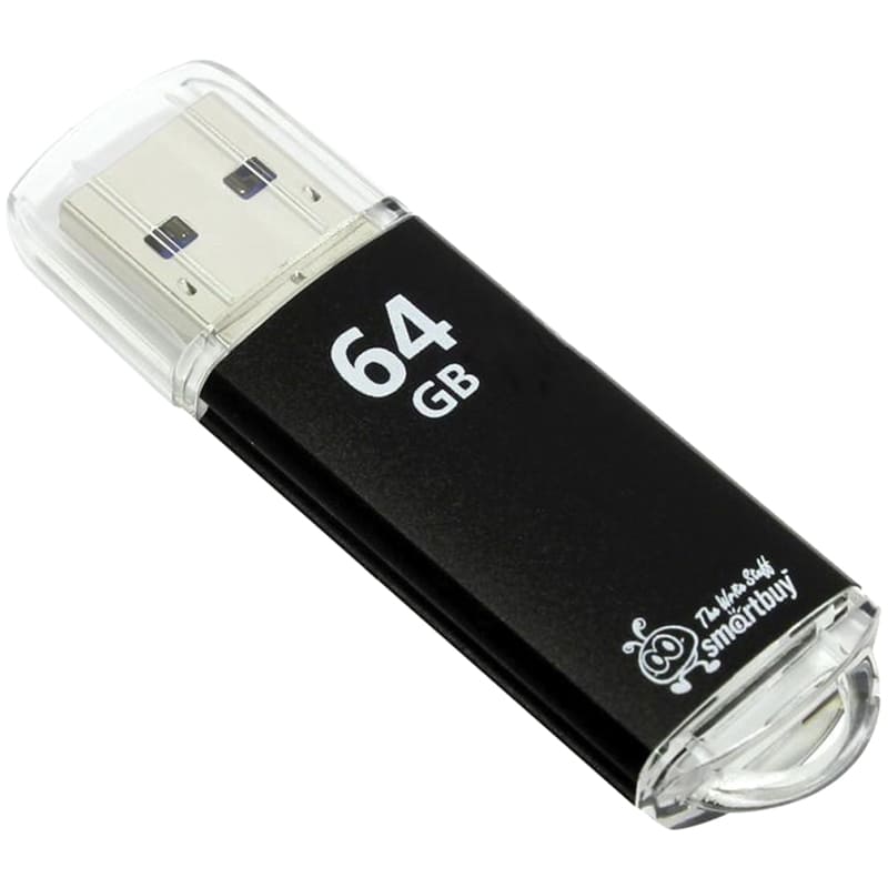 картинка Флеш-диск SmartBuy 64 GB, V-Cut, черный, SB64GBVC-K от магазина Альфанит в Кунгуре