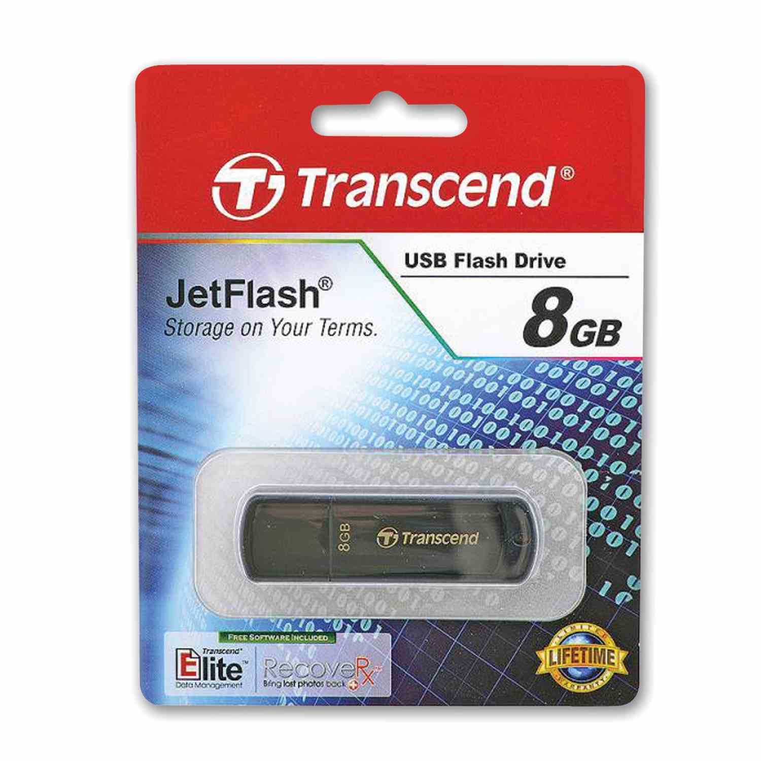 картинка Флеш-диск Transcend 8 GB, Jet Flash 350, черный, TS8GJF350 от магазина Альфанит в Кунгуре
