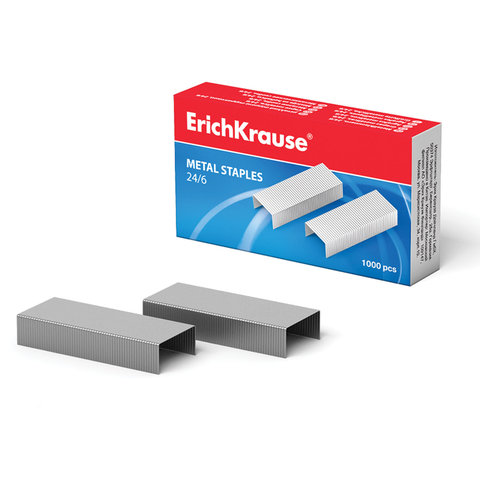 картинка Скобы для степлера № 24/6, 1000 шт, Erich Krause, 1189 от магазина Альфанит в Кунгуре