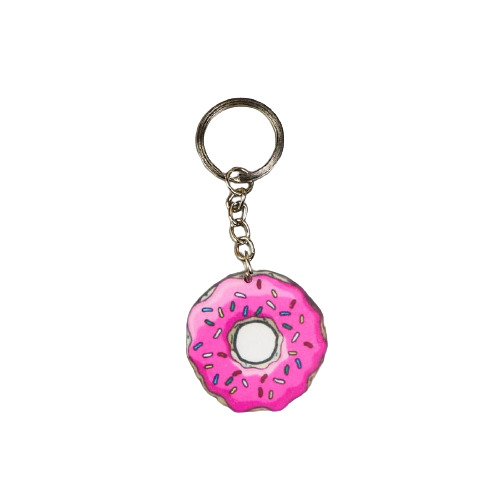 картинка Брелок для ключей, 4*4 см, пластик, "Пончик", 4434489 от магазина Альфанит в Кунгуре