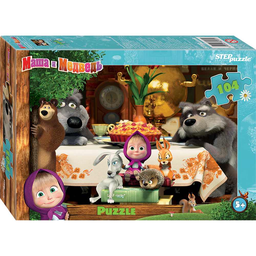 картинка Пазл 104 эл., "Маша и Медведь-2", StepPuzzle, 82181 от магазина Альфанит в Кунгуре