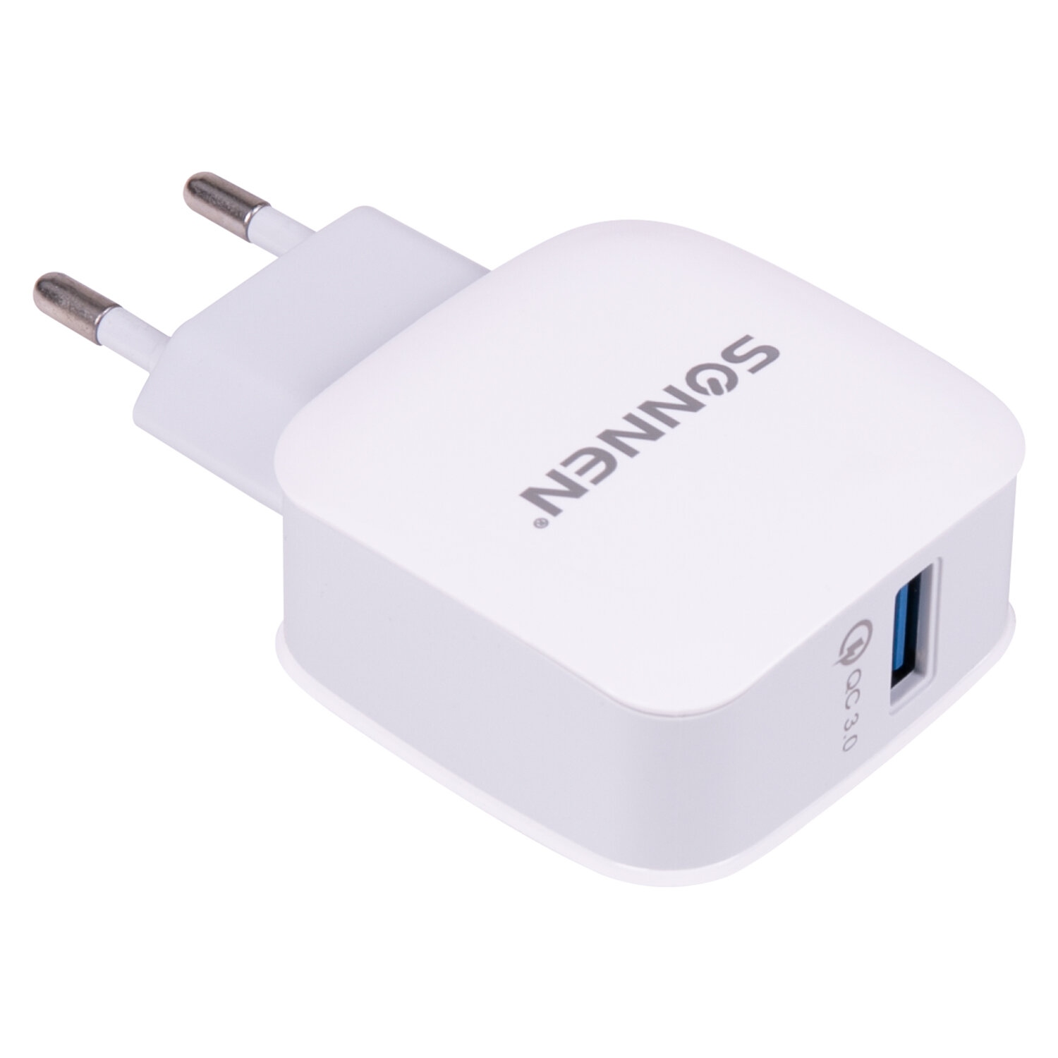 картинка Сетевое зарядное устройство SONNEN USB-A, выходной ток 3А, белый, 455506 от магазина Альфанит в Кунгуре