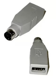 картинка Переходник Ningbo MD6M USB013A PS/2 (m) USB A (f) серый от магазина Альфанит в Кунгуре