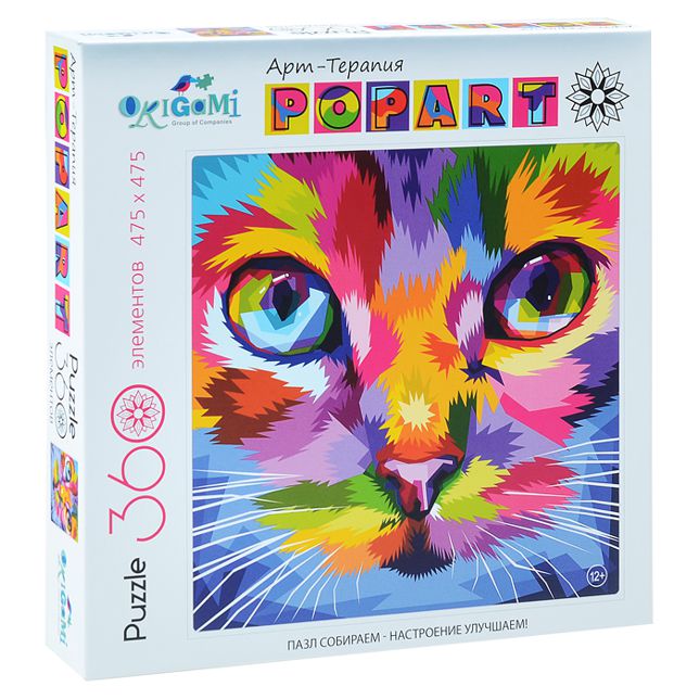 картинка Пазл 500 эл., "Арт-терапия. Кот", Origami, 05560 от магазина Альфанит в Кунгуре