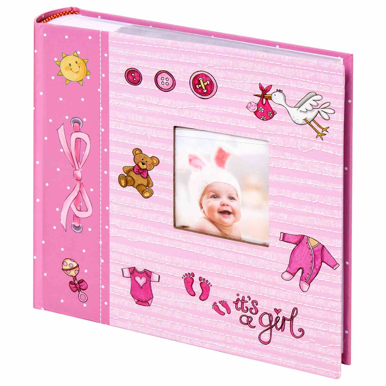 картинка Фотоальбом, 10*15 см, на 200 фото, розовый, "It's a girl", BRAUBERG, 391145 от магазина Альфанит в Кунгуре