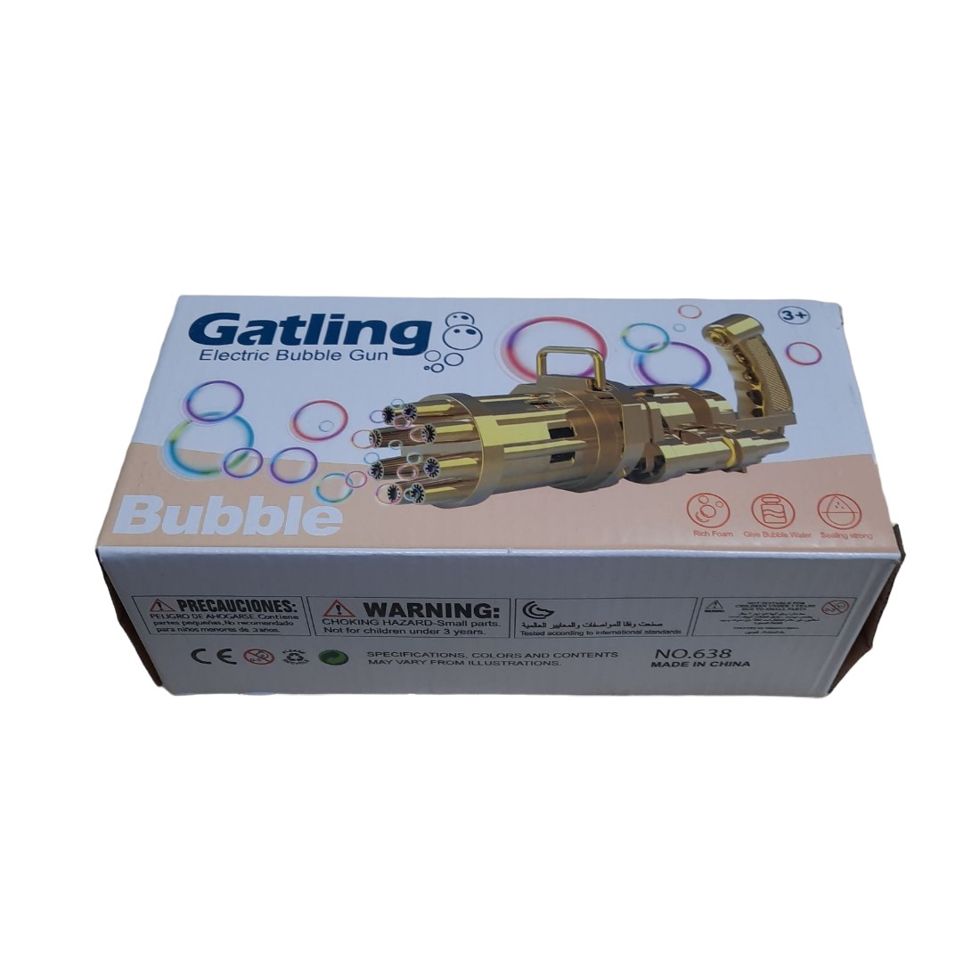 картинка Мыльные пузыри, пистолет, в коробке, Gatling, 638 от магазина Альфанит в Кунгуре