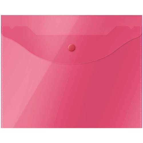 картинка Папка-конверт на кнопке, А5, 150 мкм, прозрачный красный, OfficeSpace, 267530 от магазина Альфанит в Кунгуре