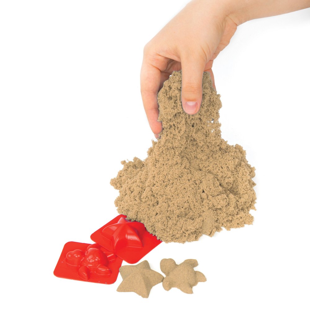 картинка Кинетический песок, 1 цв, 500 гр, песочный, 2 формочки, ведерко, "Kids", BRAUBERG, 665094 от магазина Альфанит в Кунгуре