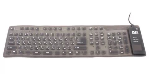 картинка Клавиатура проводная AgeStar AS-HSK810FA EL, USB, черный, гибкая от магазина Альфанит в Кунгуре