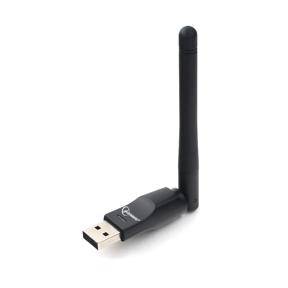 картинка Сетевой адаптер Wi-Fi Gembird 150Mбит, USB, чипсет MT7601, 802 11b/g/n,  черный от магазина Альфанит в Кунгуре