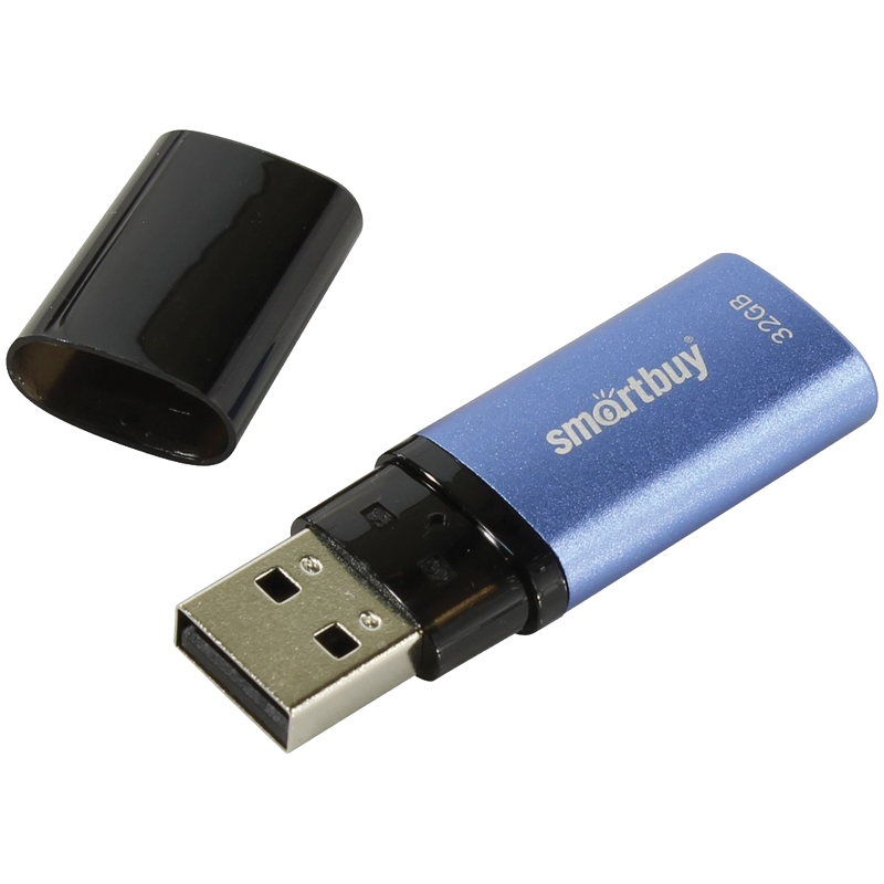 картинка Флеш-диск SmartBuy 32 GB, X-Cut, синий металл от магазина Альфанит в Кунгуре