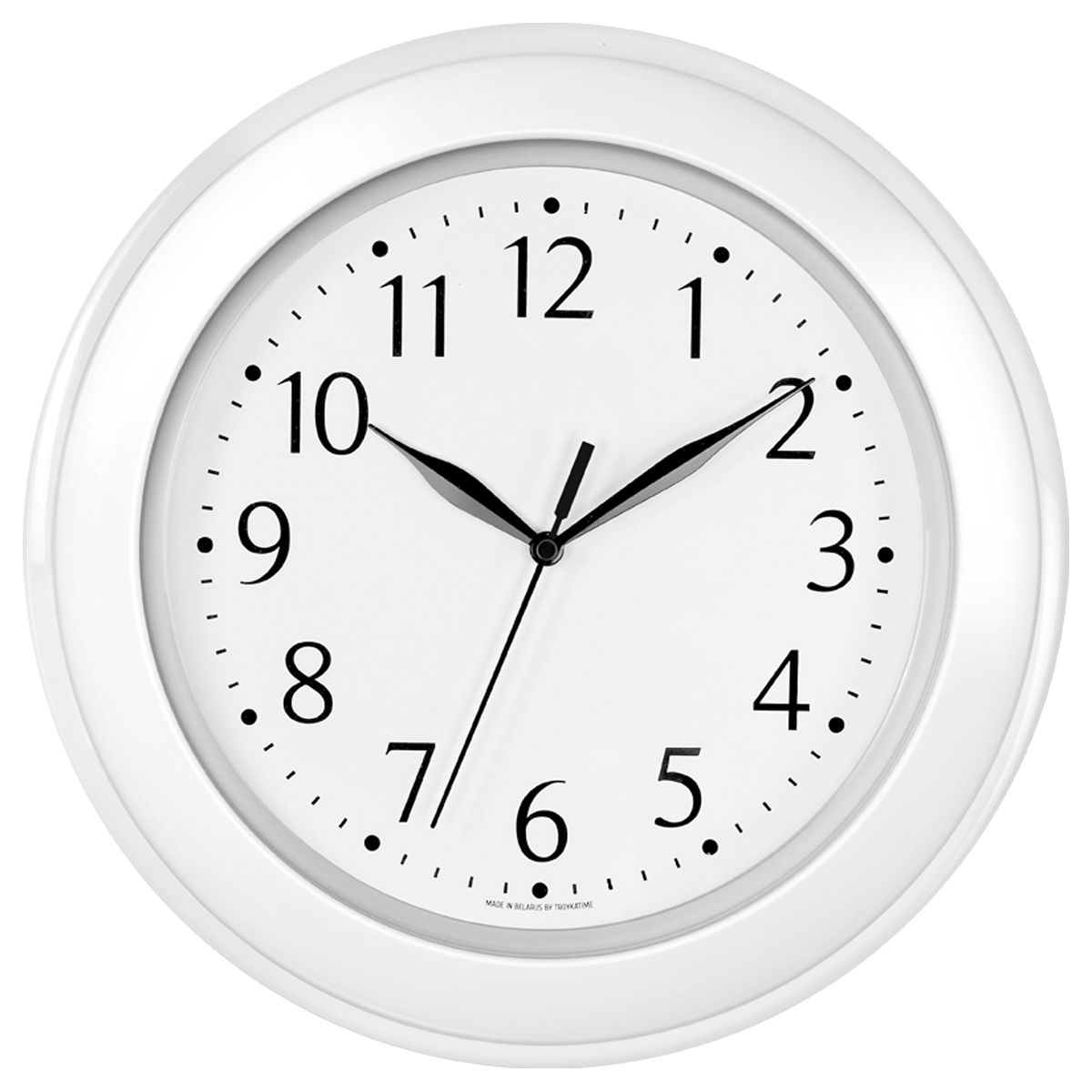 картинка Часы настенные 30*30*5 см, белые, плавный ход, круглые, Troyka, 122211201 от магазина Альфанит в Кунгуре
