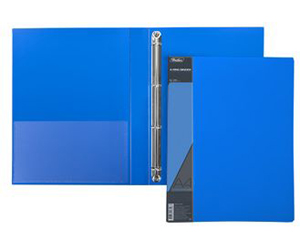 картинка Папка на 4-х кольцах, А4, 700 мкм, корешок 25 мм, пластик, синий, "Standart", Hatber, 4AB4_00109 от магазина Альфанит в Кунгуре