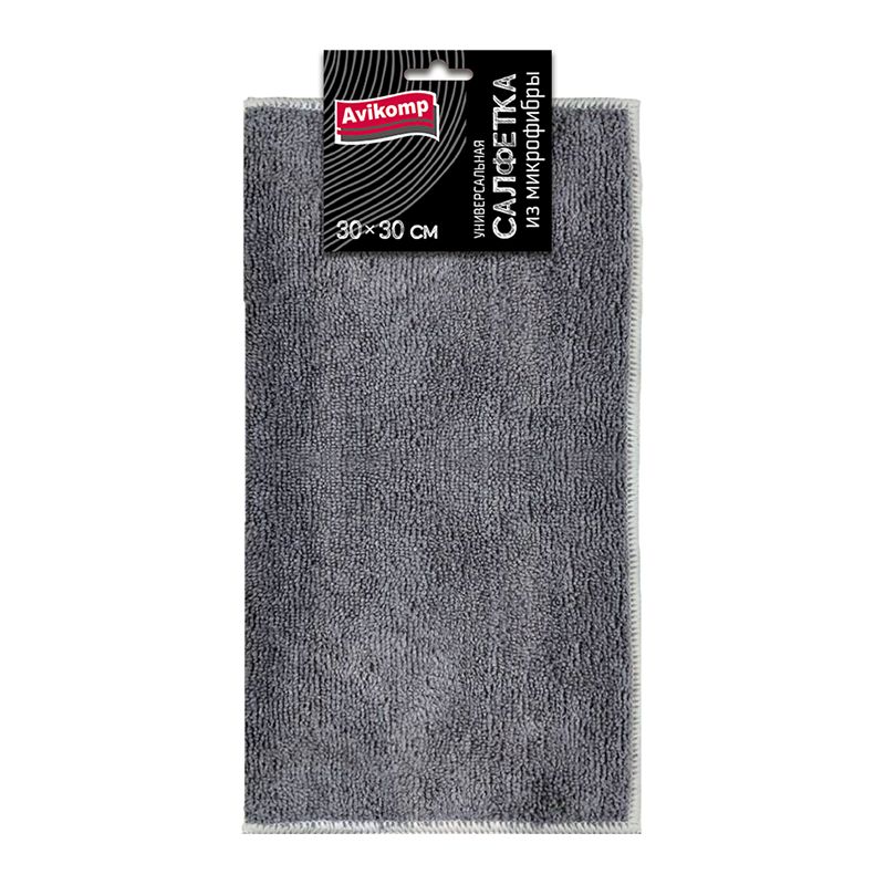 картинка Салфетка из микрофибры, 30*30 см, серый, Avicomp, АВ41254 от магазина Альфанит в Кунгуре
