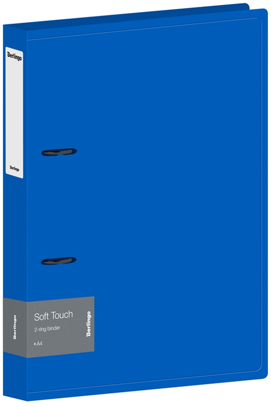 картинка Папка на 2-х кольцах, А4, 700 мкм, корешок 40 мм, пластик, синий, "Soft Touch", Berlingo, RB4_24981 от магазина Альфанит в Кунгуре