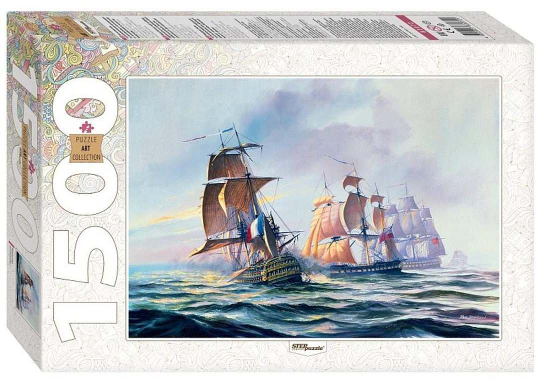 картинка Пазл 1500 эл., "Морской бой", StepPuzzle, 83072 от магазина Альфанит в Кунгуре