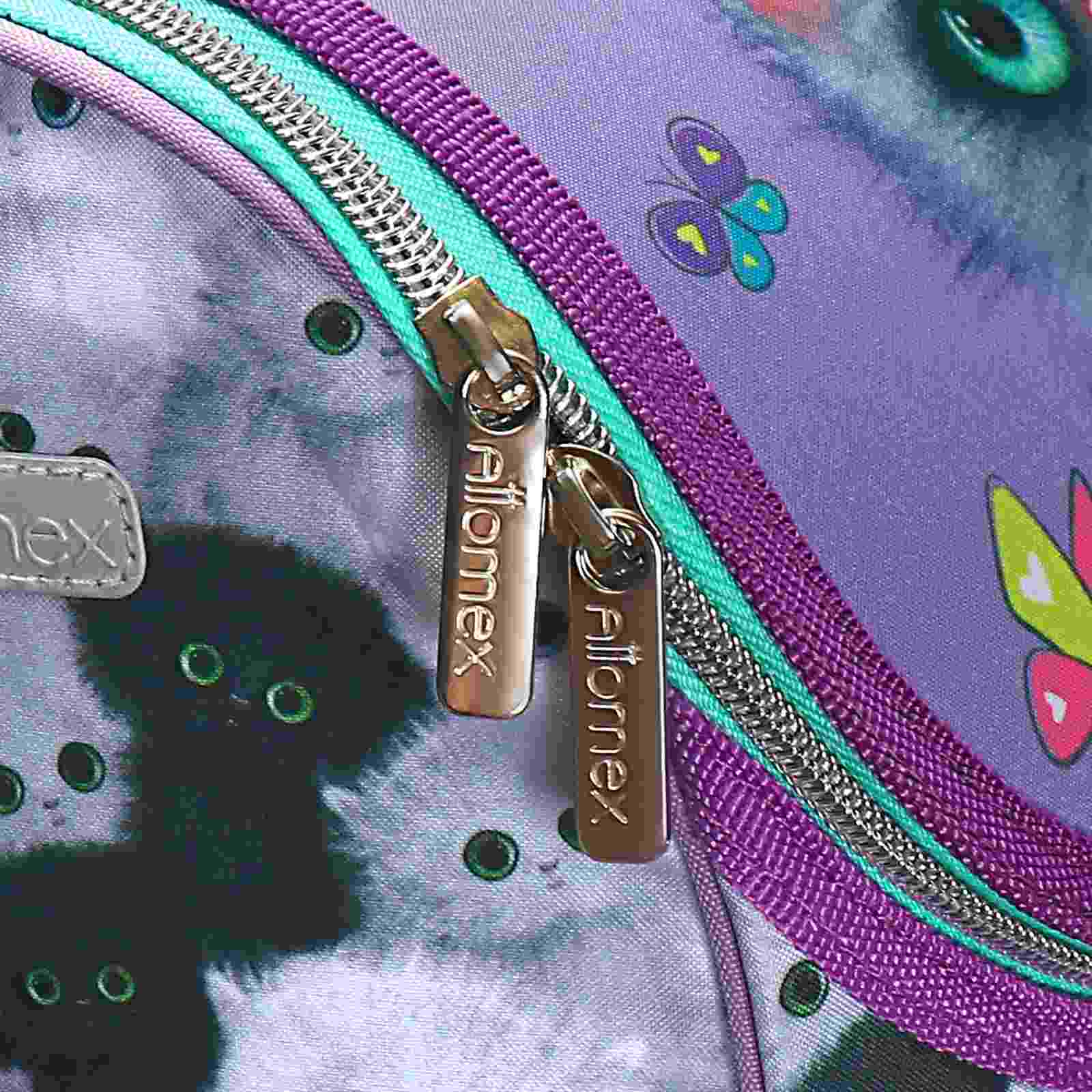 картинка Ранец, 1 отдел, 3 кармана, 34*27*20 см, фиолетовый, эргономичная спинка, "Lite. Meow Cat", Attomex, 7030412 от магазина Альфанит в Кунгуре