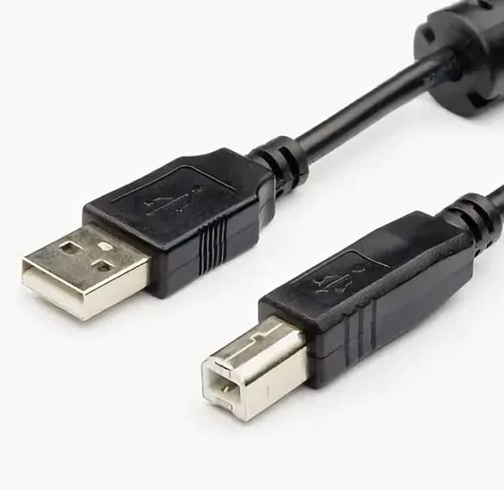 картинка Кабель соединительный для принтера Atcom USB 2.0 AM — USB 2.0 BM, 1,5 м, черный, AT5474 от магазина Альфанит в Кунгуре