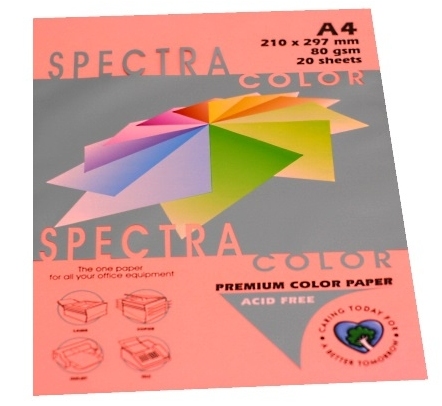 картинка Бумага офисная цветная, А4, 100 л, 1 цв, 80 г/м2, розовый неон, Spectra Color, 40342 от магазина Альфанит в Кунгуре
