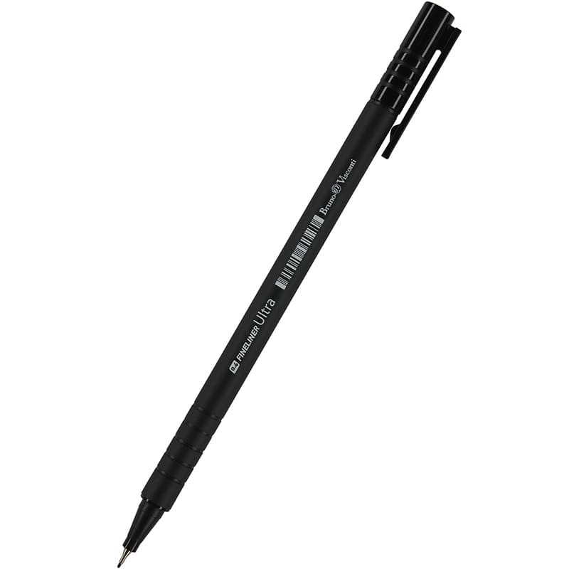 картинка Ручка капиллярная, 0,4 мм, черная, корп. черный матовый, "Ultra", Bruno Visconti, 36-0003 от магазина Альфанит в Кунгуре