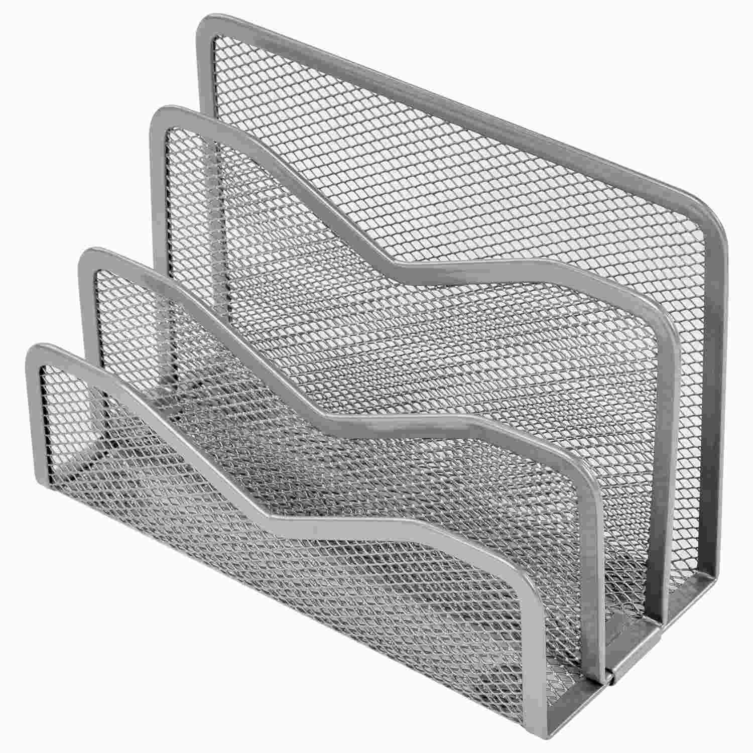 картинка Органайзер настольный, 3 отдела, металл, серебро, "Germanium", BRAUBERG, 237970 от магазина Альфанит в Кунгуре