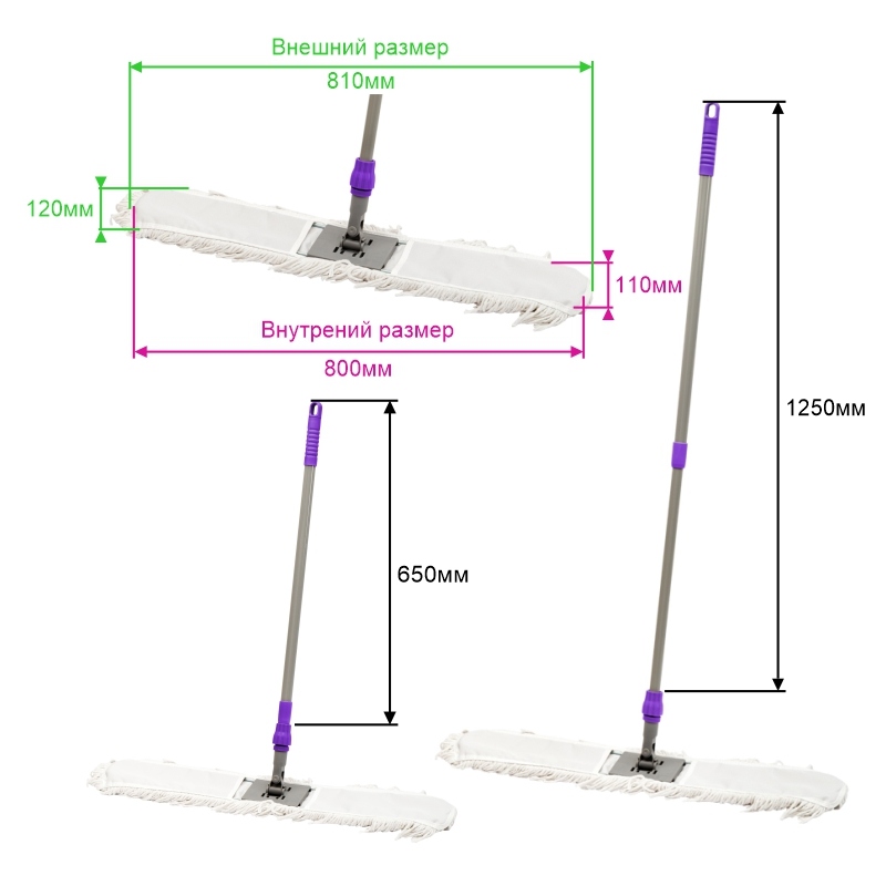 картинка Швабра, 125 см, насадка МОП, хлопок, OfficeClean, 303076 от магазина Альфанит в Кунгуре
