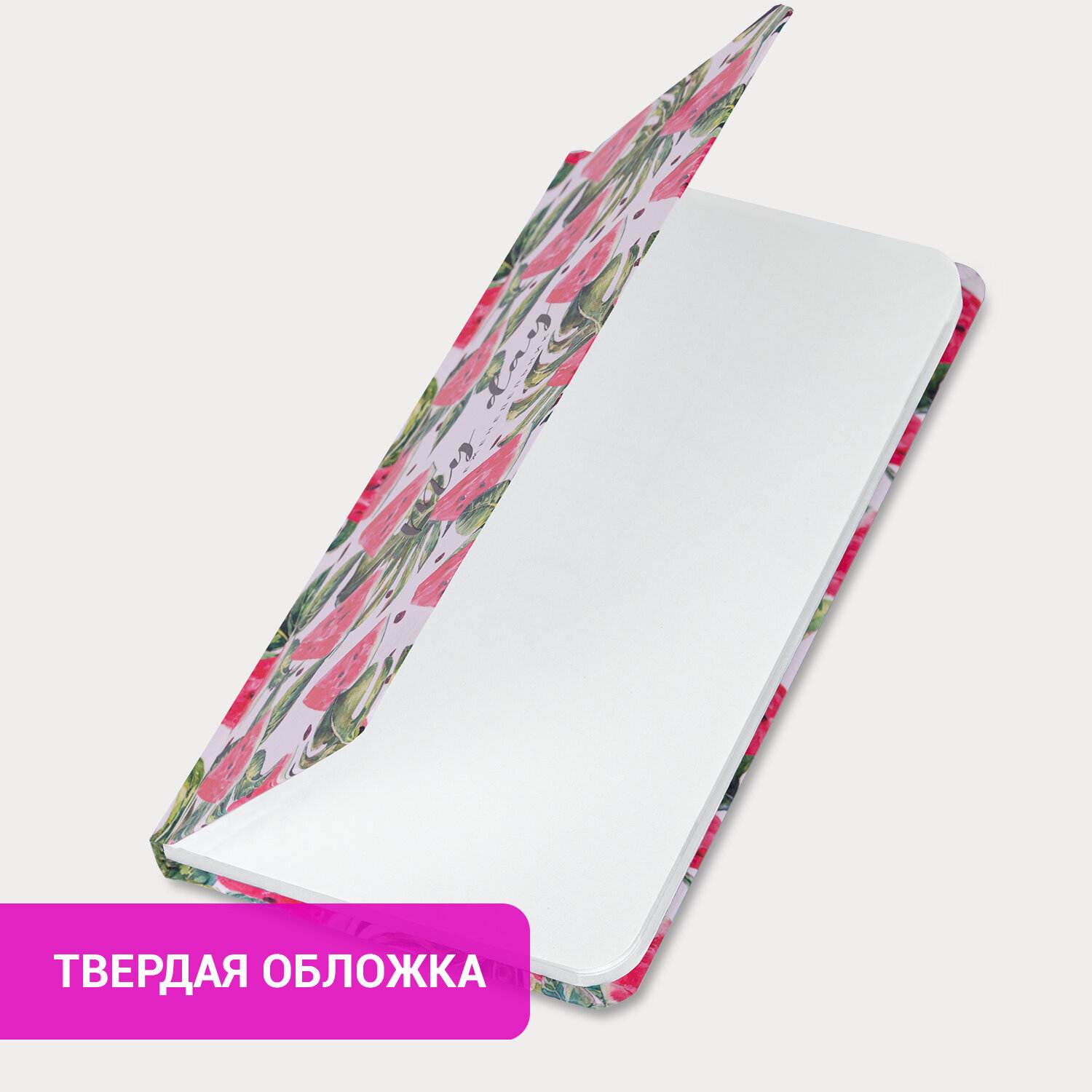 картинка Еженедельник недатированный, А6, 64 л, черный, "Watermelon", BRAUBERG, 114577 от магазина Альфанит в Кунгуре