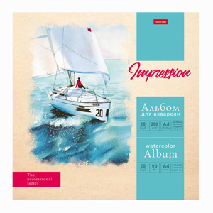 картинка Альбом для акварели, А4, 20 л, "Морские дали", Hatber, 20Аа4лтВк_22168 от магазина Альфанит в Кунгуре