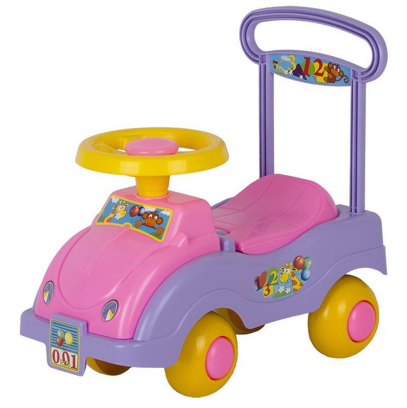 картинка Машина-толокар, пластик, розовый, для девочек, У447 от магазина Альфанит в Кунгуре