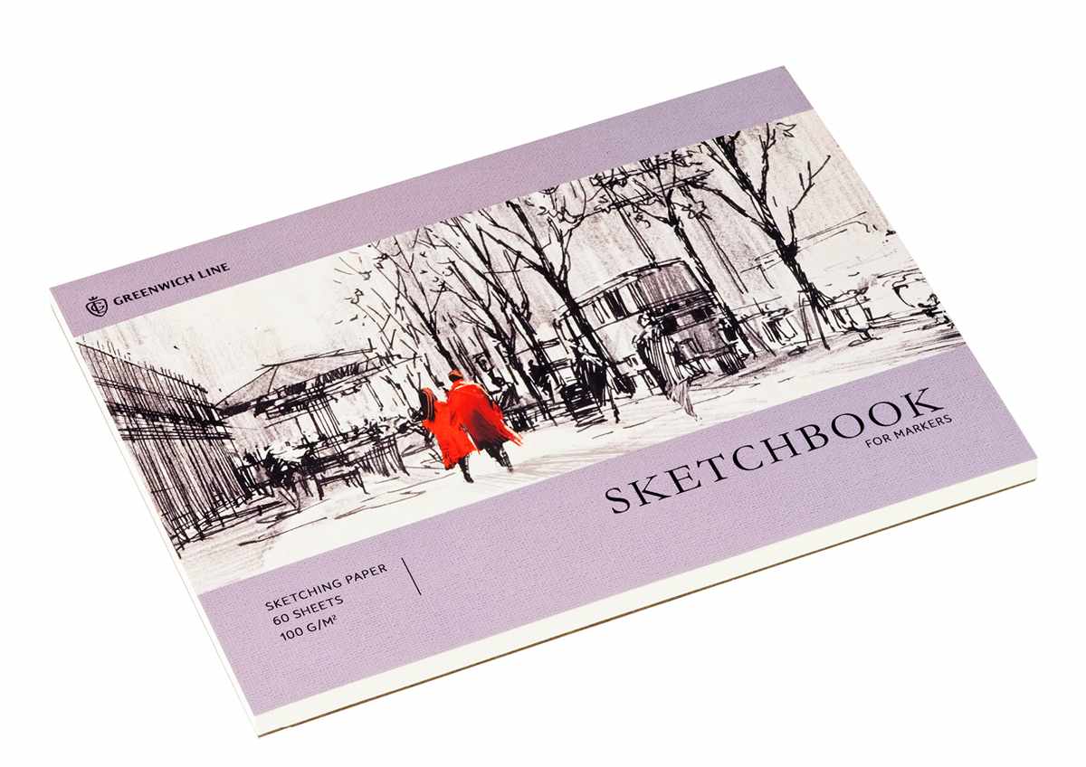 картинка Скетчбук, А5, 60 л, 100 г/м2, "City walk", Greenwich Line, SkBM_45778 от магазина Альфанит в Кунгуре