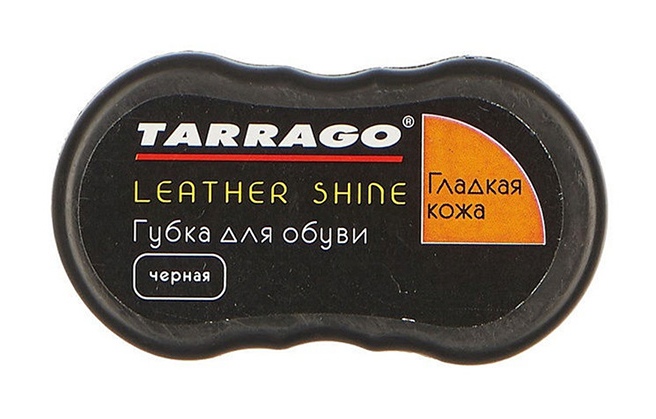 картинка Губка для обуви, мини, волна, для гладкой кожи, черный, "Leather shine", Tarrago,  TCV02/018 от магазина Альфанит в Кунгуре
