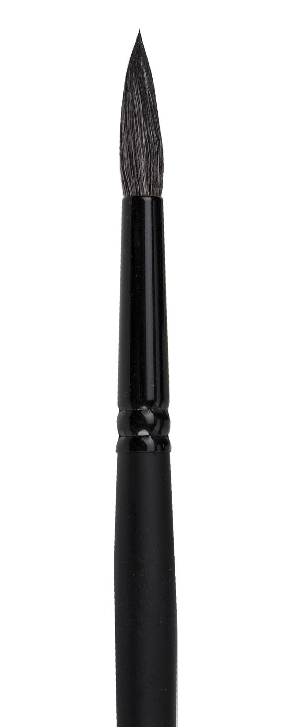 картинка Кисть художественная № 5, белка, круглая, длинная ручка, BRAUBERG, 200903 от магазина Альфанит в Кунгуре
