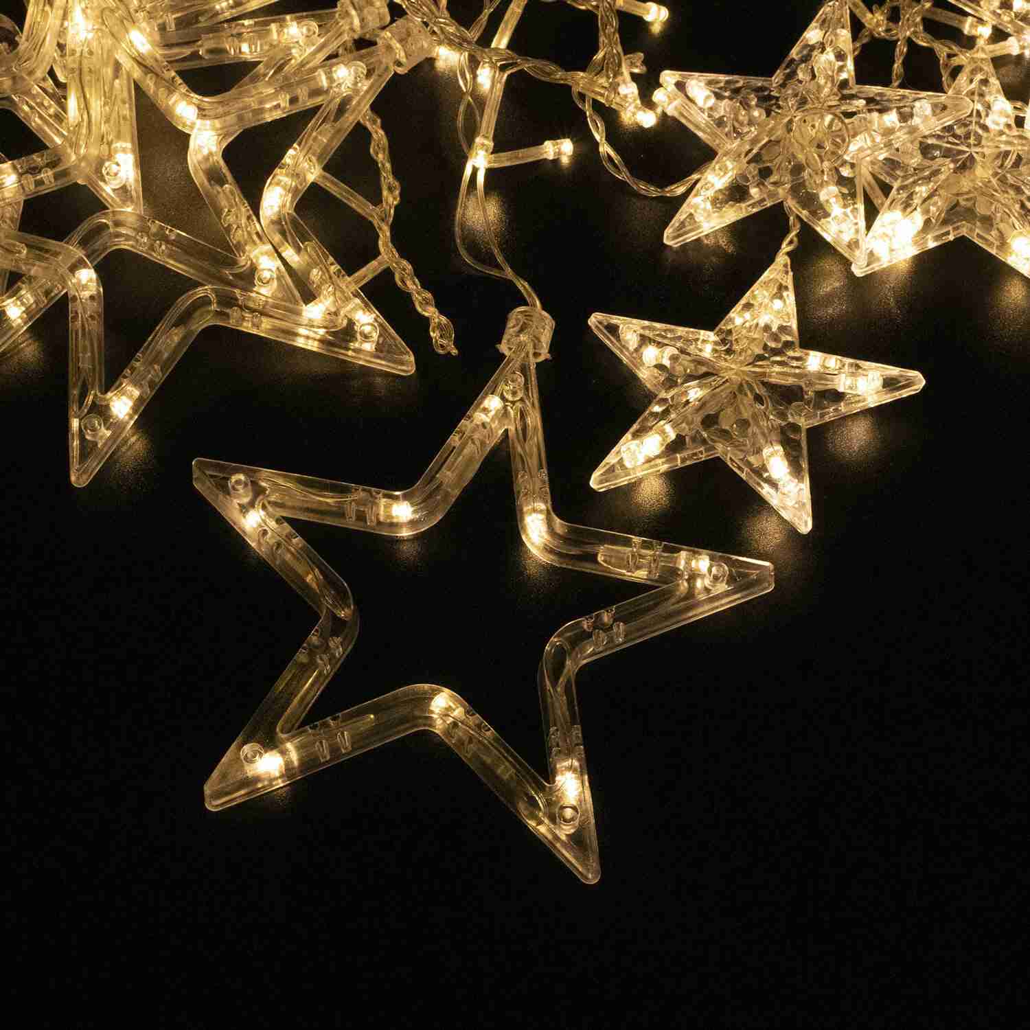картинка Гирлянда штора, 3*0,5 м, теплый белый, 108LED, "Звезды", Золотая сказка, 591354 от магазина Альфанит в Кунгуре