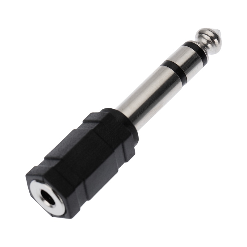 картинка Переходник аудио Rexant Jack 3,5 мм (F) — Jack 6,3 мм (M), черный, 14-0202 от магазина Альфанит в Кунгуре