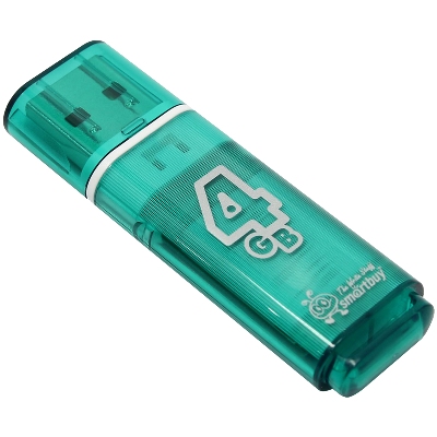 картинка Флеш-диск SmartBuy 4 GB, Glossy, зеленый, SB4GBGS-G от магазина Альфанит в Кунгуре