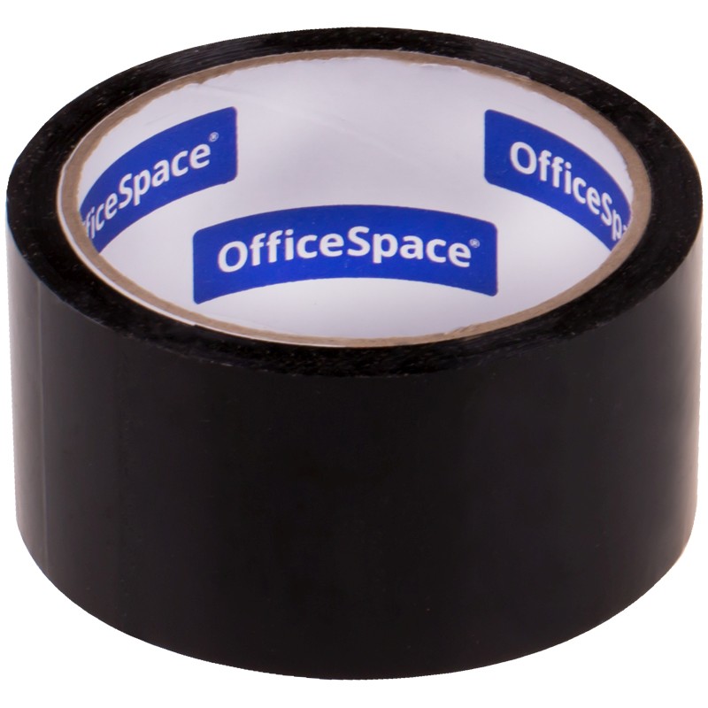 картинка Скотч цветной, 48мм*40м, d.m. 45, черный, OfficeSpace, КЛ_18878 от магазина Альфанит в Кунгуре