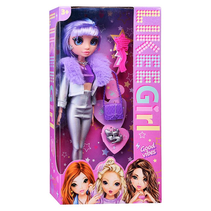 картинка Кукла шарнирная, 30 см, с аксессуарами, фиолетовый, в коробке, "Likee girl", LG-04-BB от магазина Альфанит в Кунгуре