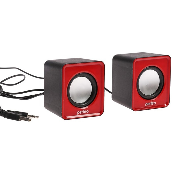 картинка Акустическая система 2.0 Perfeo Wave, 2*3Вт, красный, PF_5128 от магазина Альфанит в Кунгуре