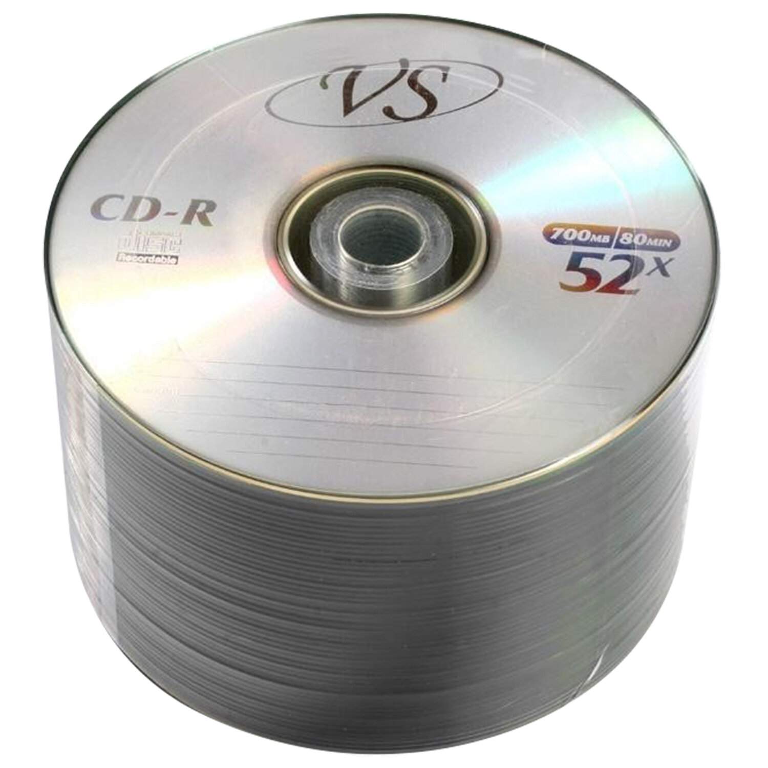 картинка Диски CD-R VS Bulk, 50 шт, 52x 700 Mb, термоусадка без шпиля, VSCDRB5001, 511536 от магазина Альфанит в Кунгуре