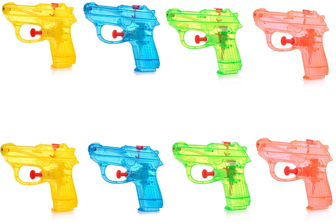 картинка Пистолет водный, 11*9 см, пластик, ассорти, КНР, 2088A от магазина Альфанит в Кунгуре
