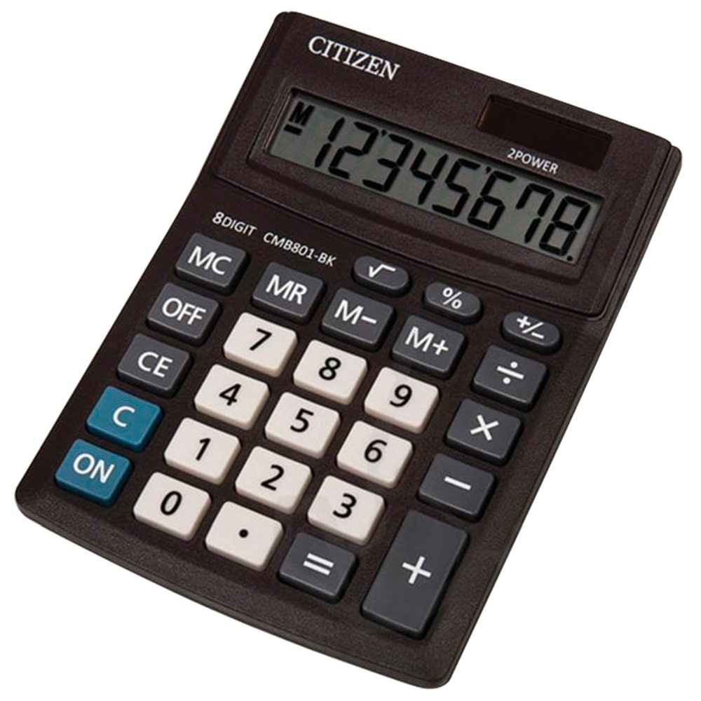 картинка Калькулятор настольный, 8 разрядов, 10*13,6 см, двойное питание, "CMB801BK", CITIZEN от магазина Альфанит в Кунгуре