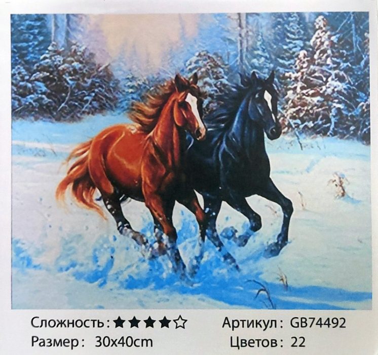 картинка Алмазная картина, 30*40 см, на подрамнике, полная выкладка, GB74492 от магазина Альфанит в Кунгуре