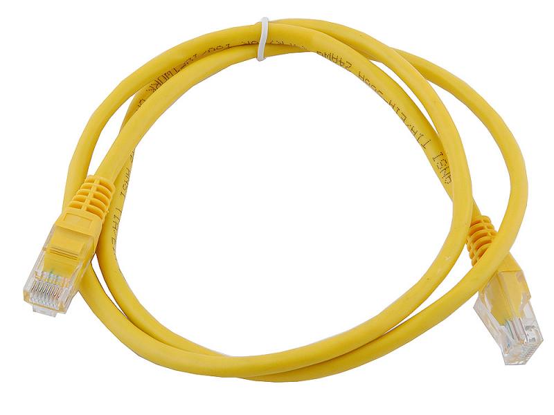 картинка Кабель патч-корд литой 1 м, желтый, TIA/EIA-568-A от магазина Альфанит в Кунгуре