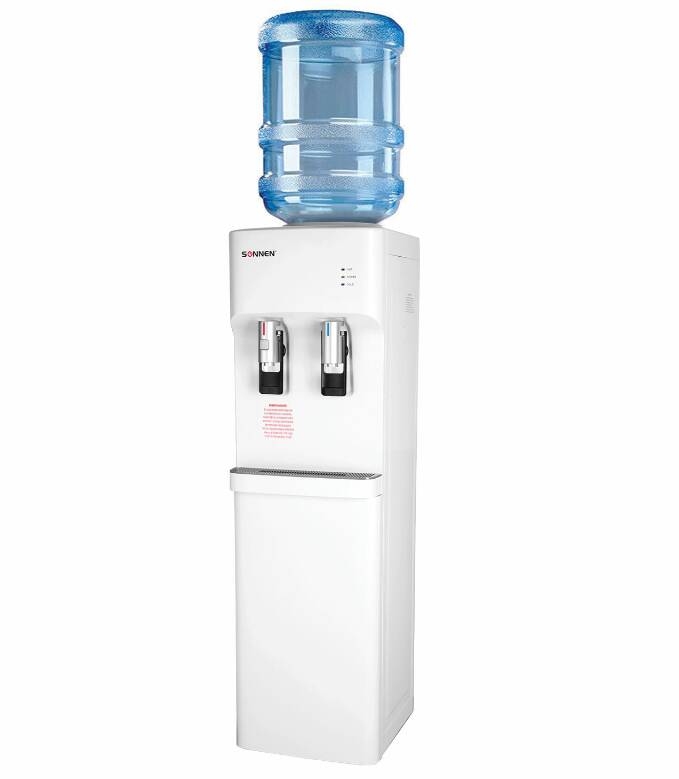 картинка Кулер для воды, напольный, 2 крана, белый, нагрев/охлаждение электронное, SONNEN FSE-02, 454997 от магазина Альфанит в Кунгуре
