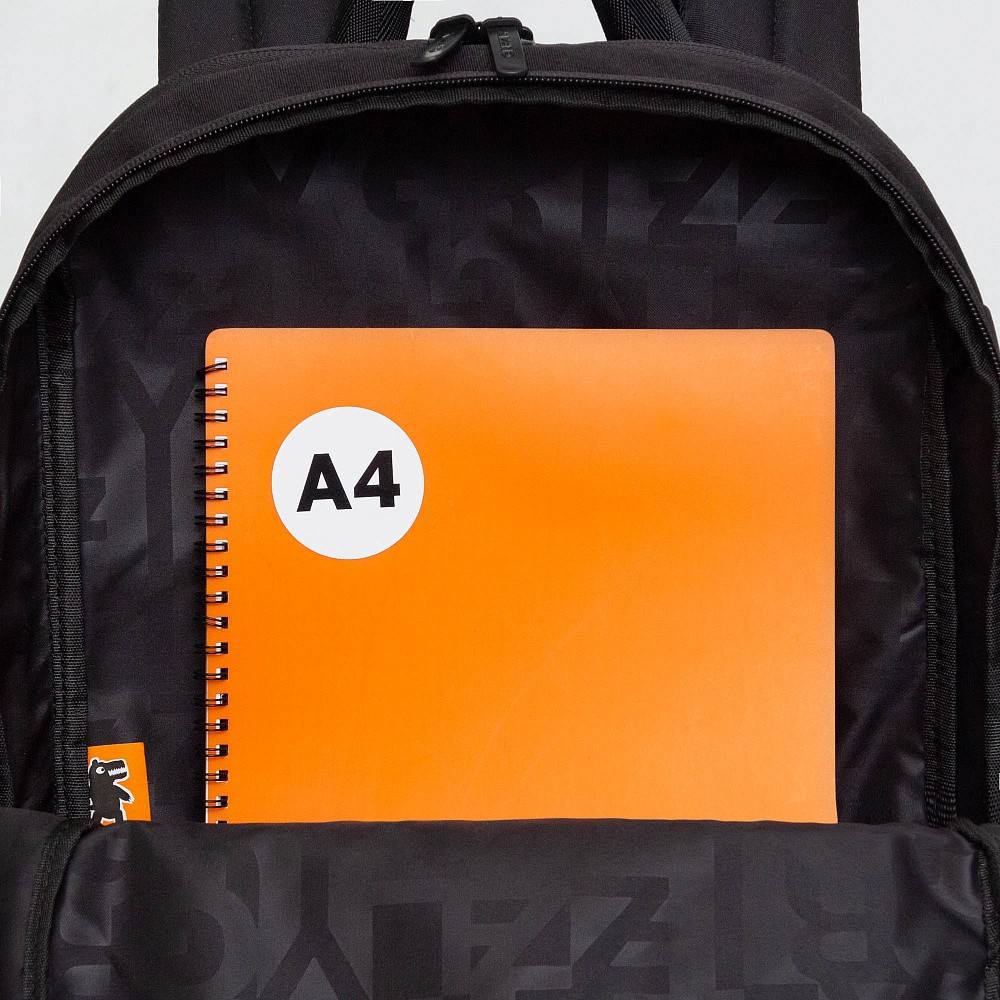 картинка Рюкзак, 3 отдела, 3 кармана, 31*44*21 см, черный, эргономичная спинка, Grizzly, RQ-406-1/1 от магазина Альфанит в Кунгуре