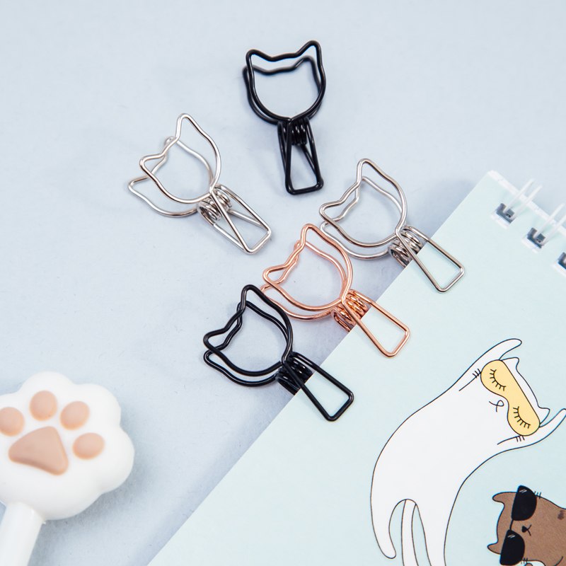 картинка Зажимы для бумаг 33 мм, 6 шт, цветные, "Cute Cats", MESHU, MS_41599 от магазина Альфанит в Кунгуре