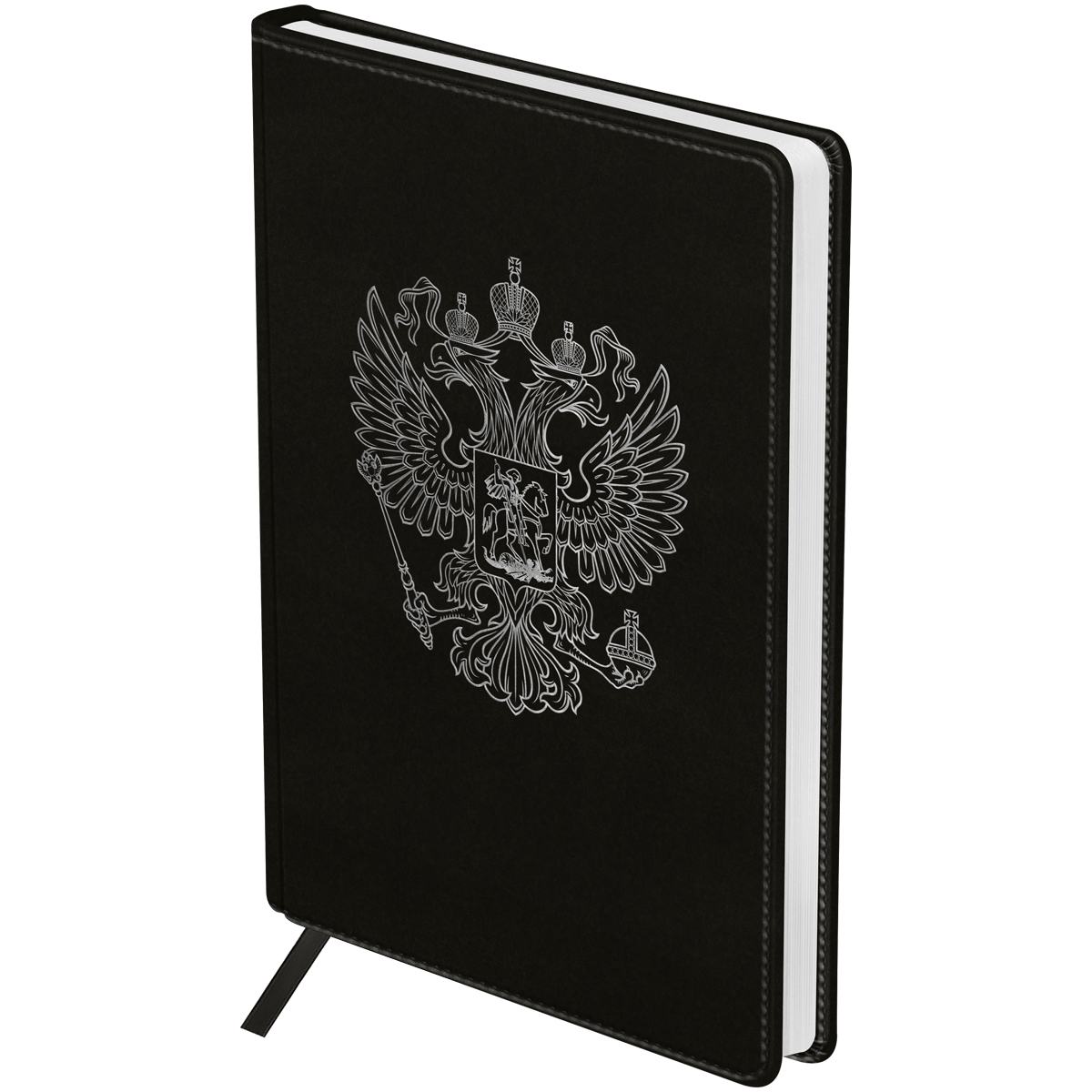 картинка Ежедневник недатированный, А5, 160 л, кожзам, черный, "Орел", BG, DuA5_61061 от магазина Альфанит в Кунгуре