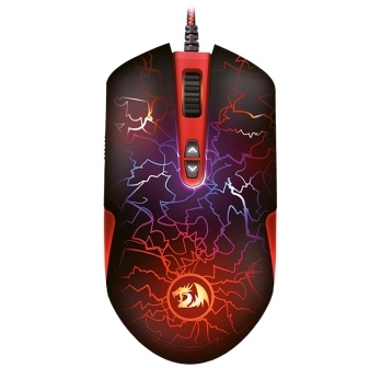 картинка Мышь проводная игровая Redragon Lavawolf, 1000-3500 dpi, USB, черный, подсветка, 70236 от магазина Альфанит в Кунгуре