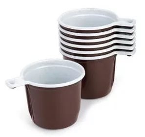 картинка Чашки для кофе одноразовые 50 шт, 200 мл, белый/коричневый, LAIMA, 600940 от магазина Альфанит в Кунгуре